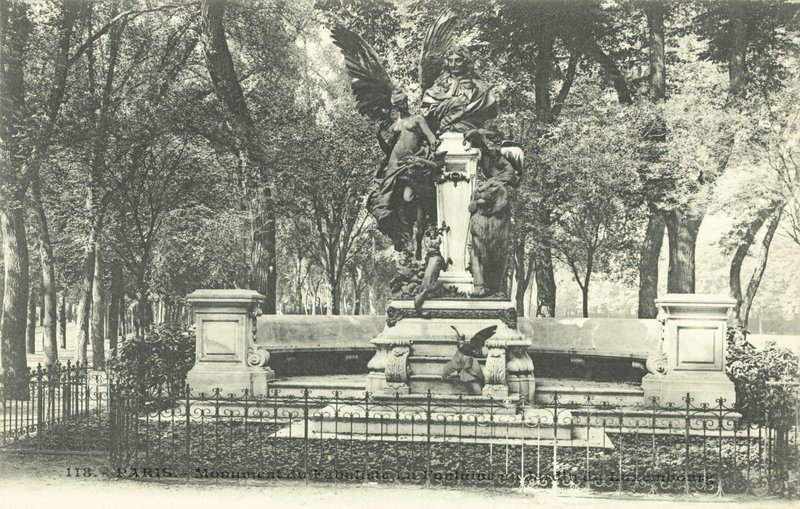 Monument for fabulisten La Fontaine, Jardin du Luxembourg (s/h foto) af French Photographer