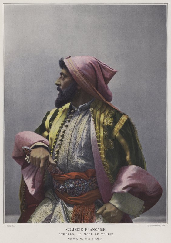 Mounet-Sully i titelrollen i Othello (farvet foto) af French Photographer