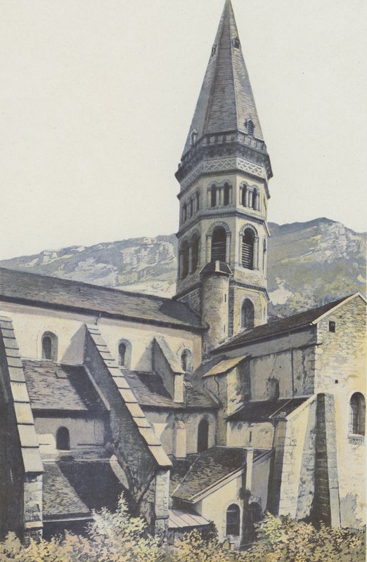 Nantua, Kirke, Klokketårn og N tværskib af French Photographer