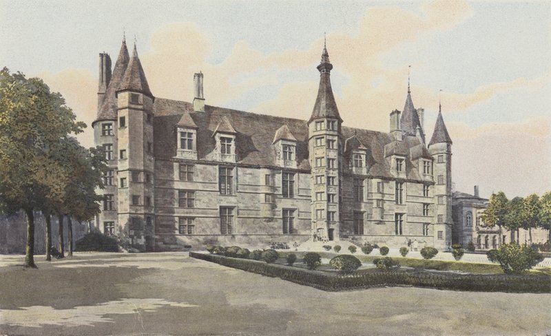 Nevers, Tidligere Ducal Chateau, Facade S af French Photographer