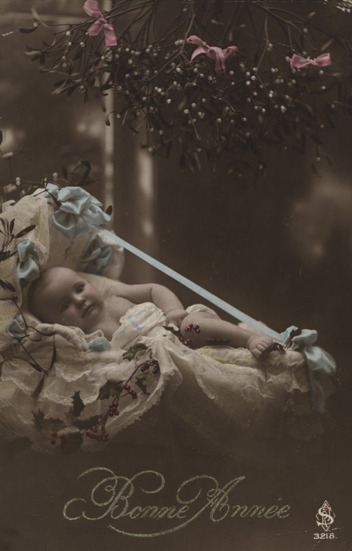 Nytårskort med baby af French Photographer