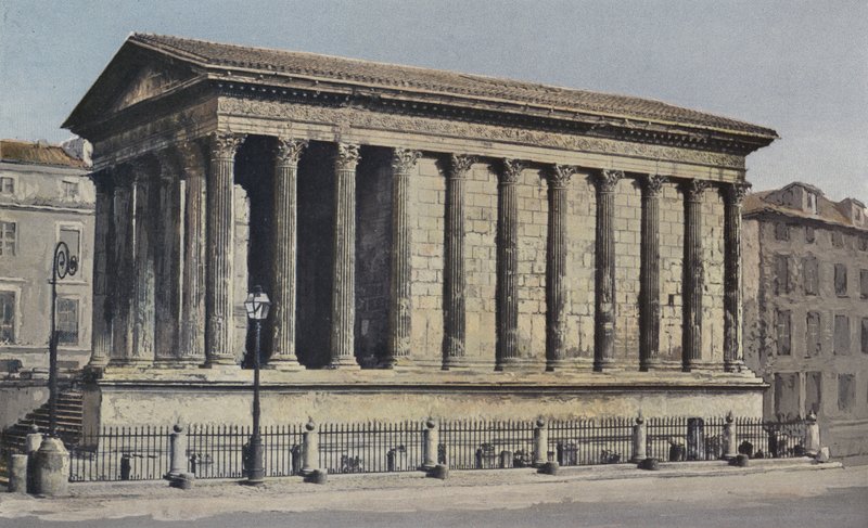 Nimes, Maison Carree (Museum of Antiquities), Ensemble S O af French Photographer
