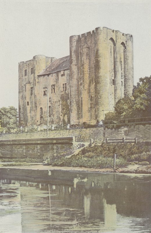 Niort, Chateau, udsigt taget fra venstre bred af Sevre-Niortaise af French Photographer