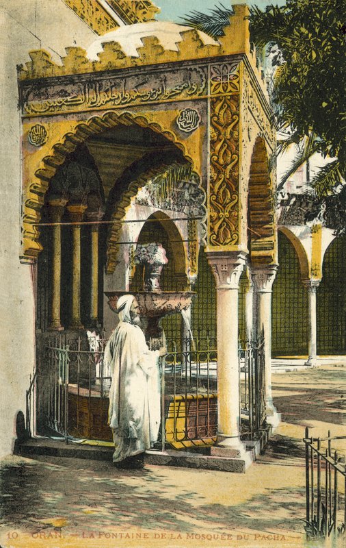 Oran, Algeriet, springvandet til Pacha-moskeen af French Photographer