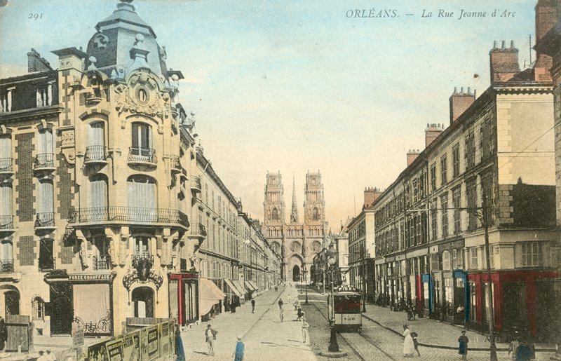 Orleans, Katedralen, Rue Jeanne DArc af French Photographer