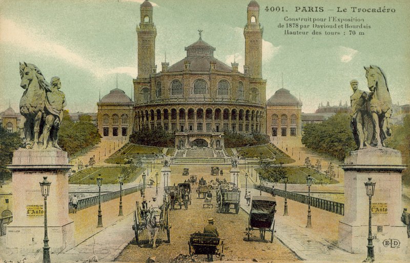 Palais du Trocadero, Paris, begyndelsen af det 20. århundrede (postkort) af French Photographer