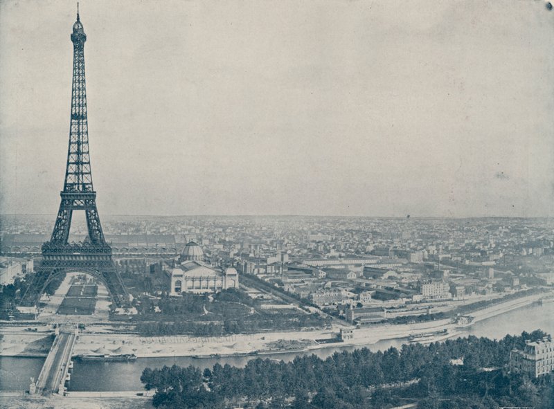 Panorama af Paris, fra Trocadero (s/h foto) af French Photographer