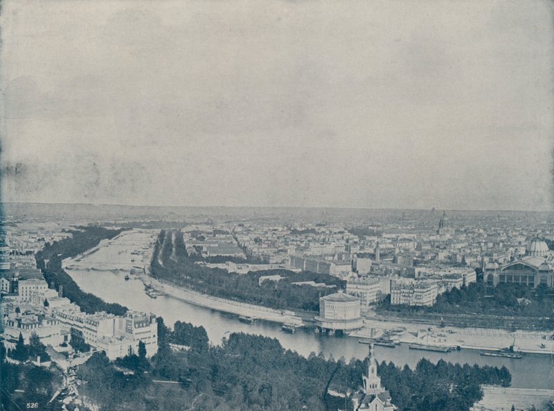 Panorama af Paris, fra Trocadero (s/h foto) af French Photographer