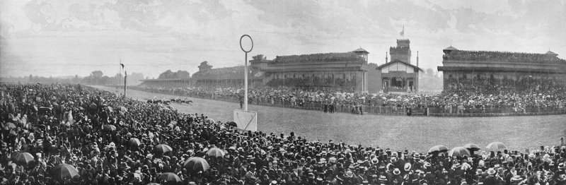 Paris - Grand Prix-dag på Longchamps (s/h-billede) af French Photographer