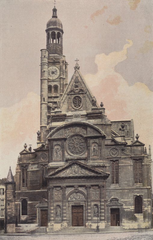 Paris, Saint-Etienne-du-Mont-kirken, Facade O af French Photographer