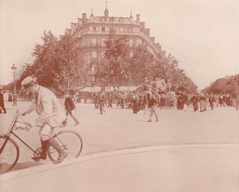Paris: Begravelse af Alboni, den store Prima Donna (s/h-foto) af French Photographer