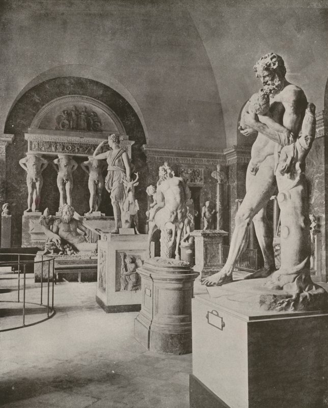 Paris: Gallery of the River God Tiber, Louvre Museum (s/h foto) af French Photographer