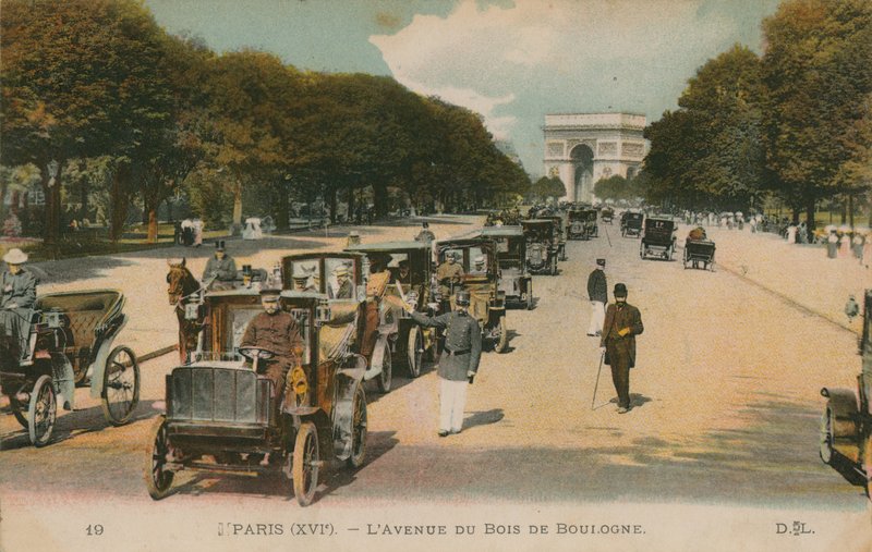 Paris, Avenue du Bois de Boulogne. Postkort sendt i 1913. af French Photographer