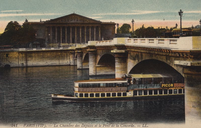 Paris, Deputeretkammeret og Pont De La Concorde af French Photographer