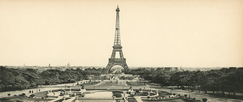 Paris, Eiffeltårnet og Champ-de-Mars Gardens, Eiffeltårnet og Champ de Mars Gardens af French Photographer