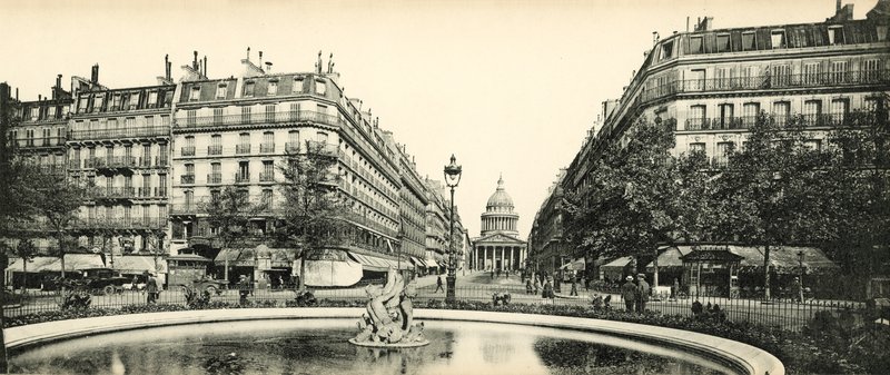 Paris, Pantheon og Soufflot Street, Pantheon og Soufflot Street af French Photographer