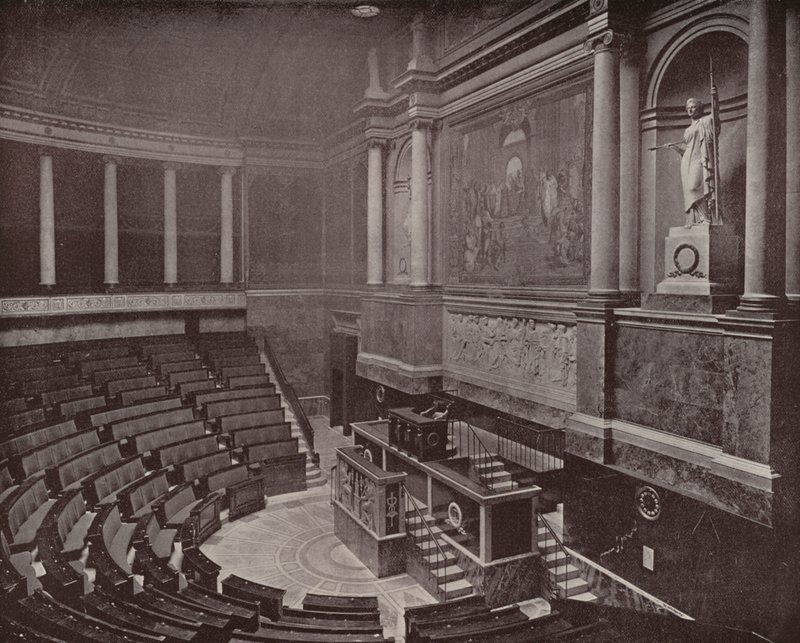Paris: Lovgivende sal, Deputeretkammeret (s/h foto) af French Photographer