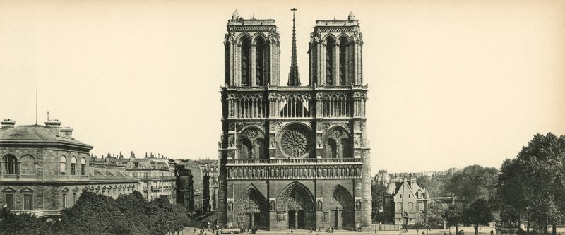 Paris, Notre Dame, Notre Dame Kirke af French Photographer