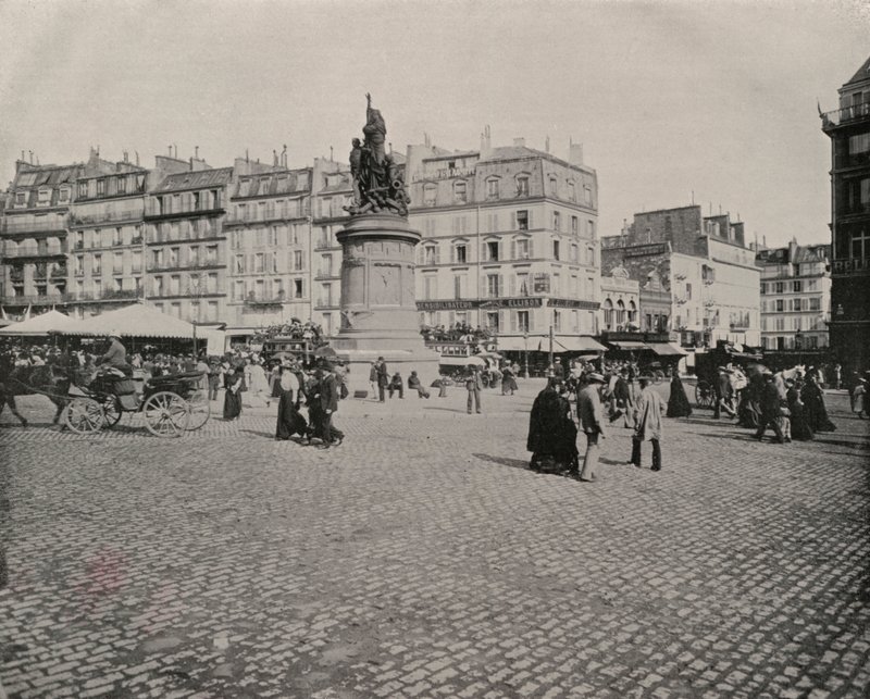 Paris: Place de Clichy (s/h-billede) af French Photographer