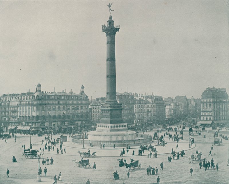 Paris: Place de la Bastille (s/h foto) af French Photographer
