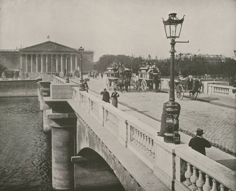 Paris: Pont de la Concorde og Deputeretkammeret (s/h foto) af French Photographer