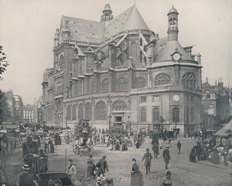 Paris: St Eustache-kirken (s/h-billede) af French Photographer