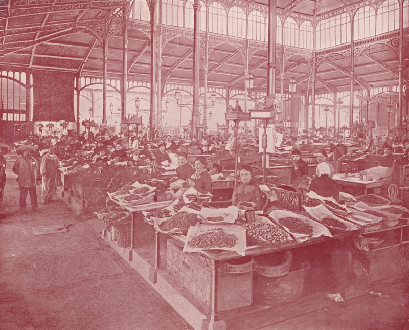 Paris: The Grand Central Market (s/h-billede) af French Photographer