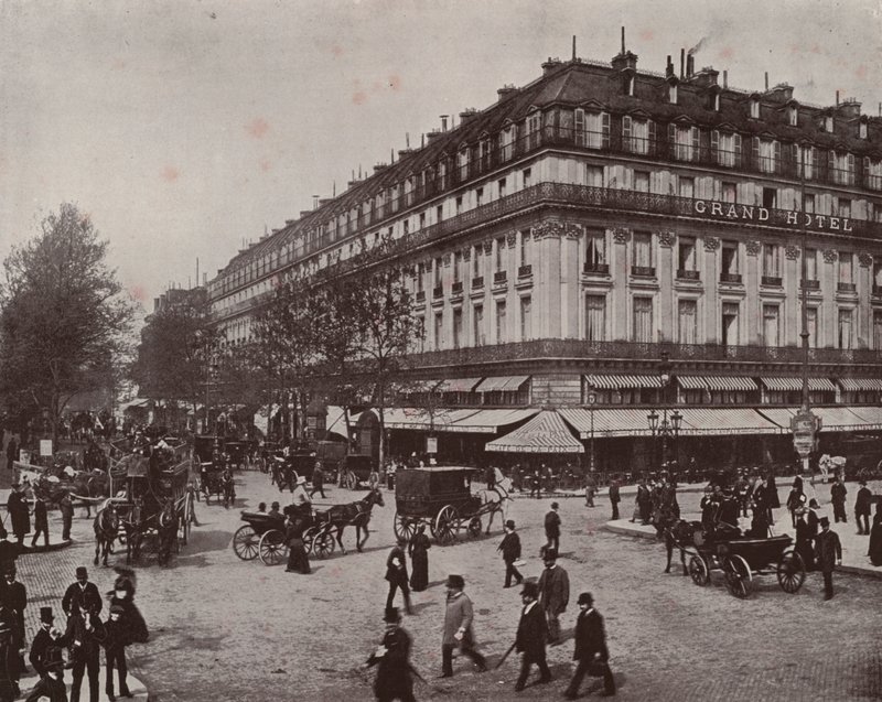 Paris: The Grand Hotel og Cafe de la Paix (s/h-billede) af French Photographer