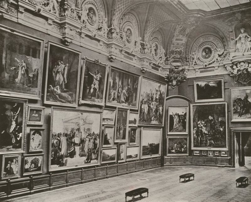 Paris: Det nye franske galleri, Louvre-museet (s/h-foto) af French Photographer