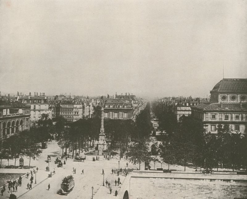 Paris: The Place du Chatelet (s/h foto) af French Photographer