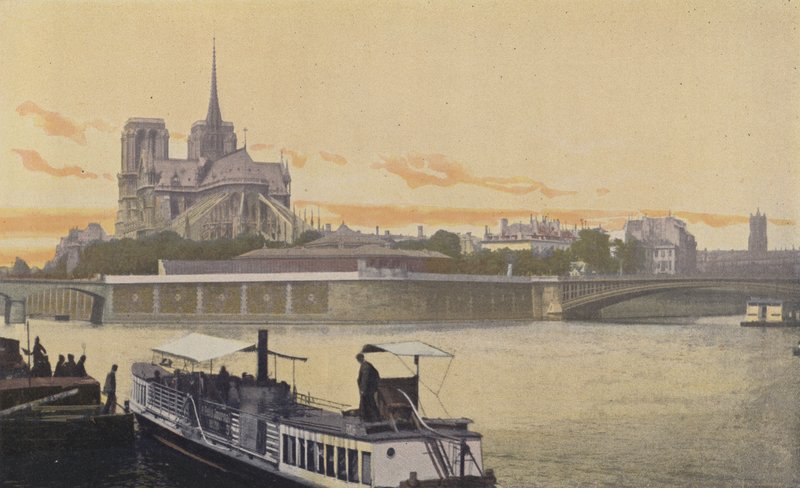 Paris, Udsigt over E-punktet af Ile de la Cite af French Photographer