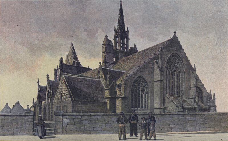 Penmarch, Church Together S E af French Photographer