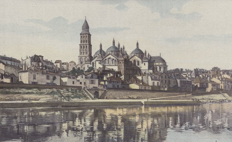 Perigueux, Saint-Front Cathedral, Udsigt taget fra øens venstre bred af French Photographer