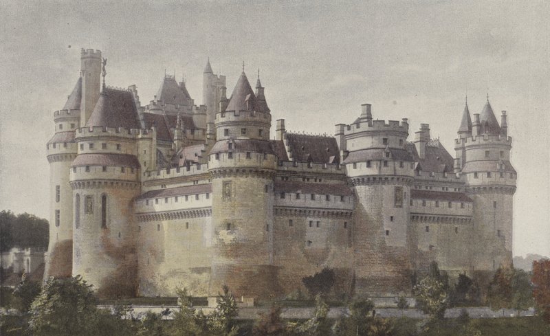 Pierrefonds, Chateau (udsigt taget fra Villers-Cotterets-vejen) af French Photographer