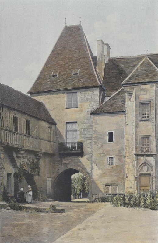 Premery, Old Chateau, side af gården af French Photographer