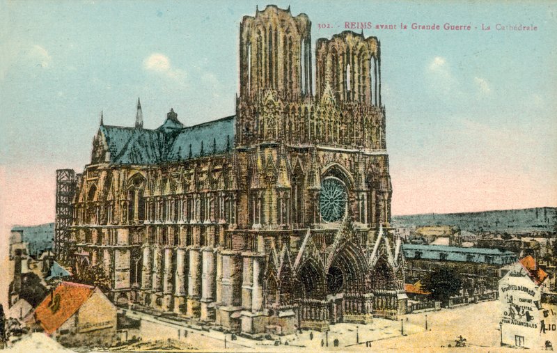 Reims, katedralen, før WW1 af French Photographer