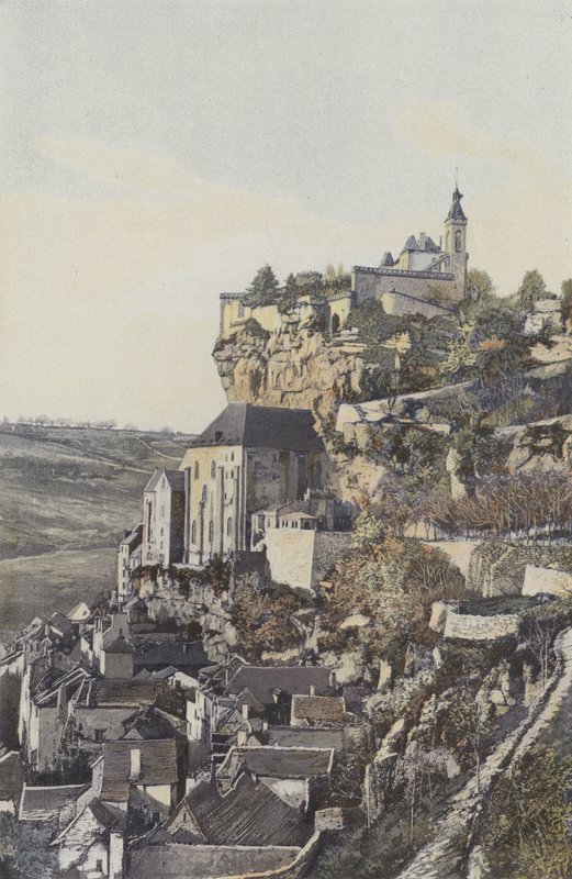 Rocamadour, Klippen og byen, Udsigt N af French Photographer