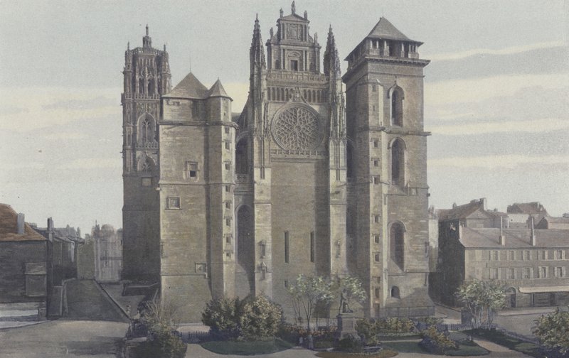 Rodez, Cathedrale, Facade O af French Photographer
