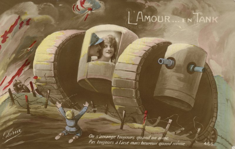 Romantik i en tank (farvefoto) af French Photographer