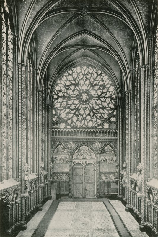 Rosette de la Sainte-Chapelle, Rose-Window i St Chapel (fotogravering) af French Photographer