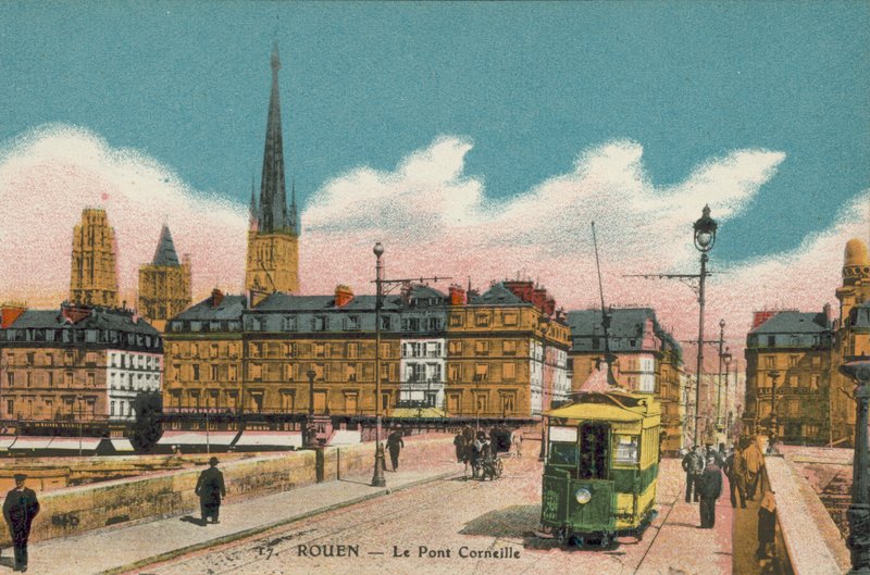 Rouen: Pont Corneille (foto i farver) af French Photographer