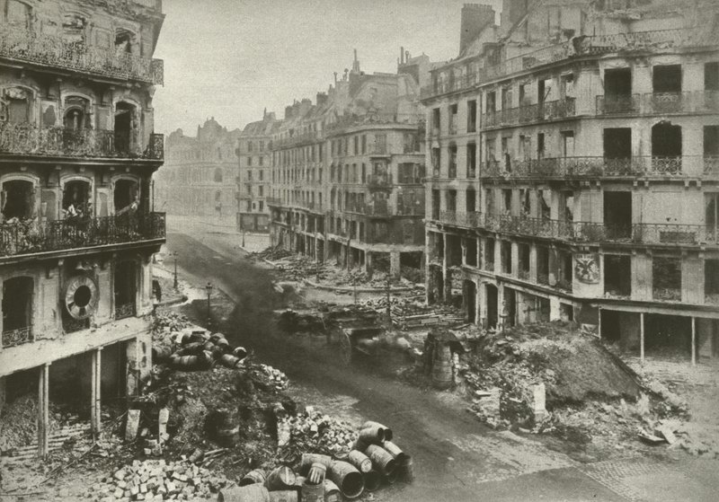 Rue De Rivoli, Paris, efter ugen, som afsluttede Kommunen af French Photographer