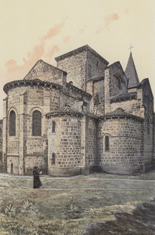 Saint-Desire, kirke, labside af French Photographer