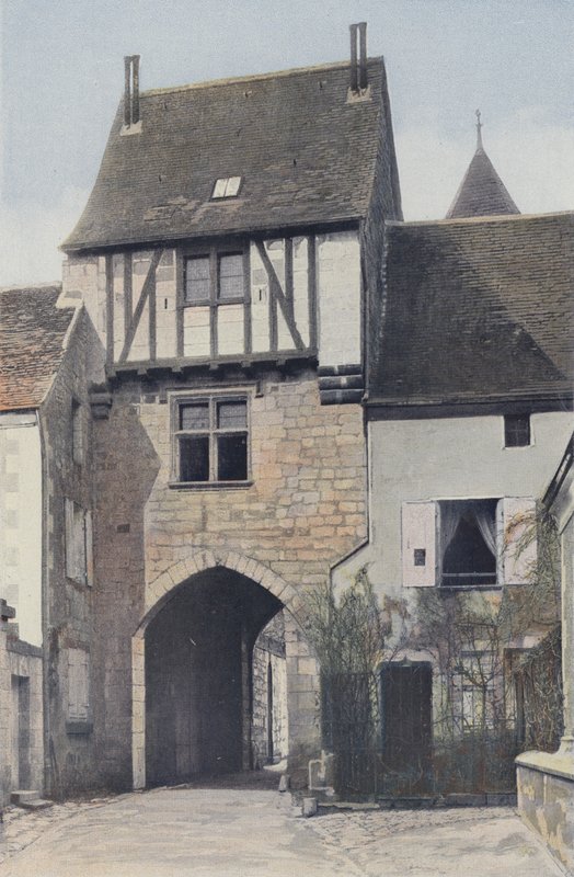 Saint-Epain, feudal port, side af byen af French Photographer