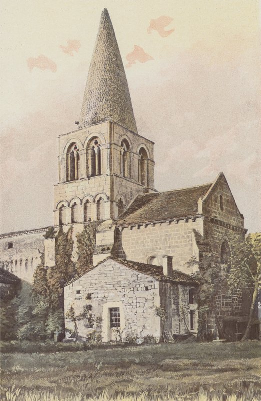 Saint-Estephe, Kirke, Klokketårn og Apsis af French Photographer