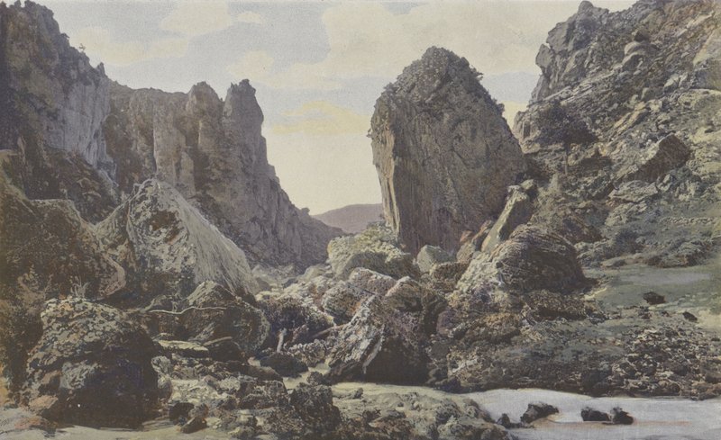 Saint-Georges-de-Levejac, Chaos du Pas de Soucy, på Tarn, nedstrøms udsigt af French Photographer