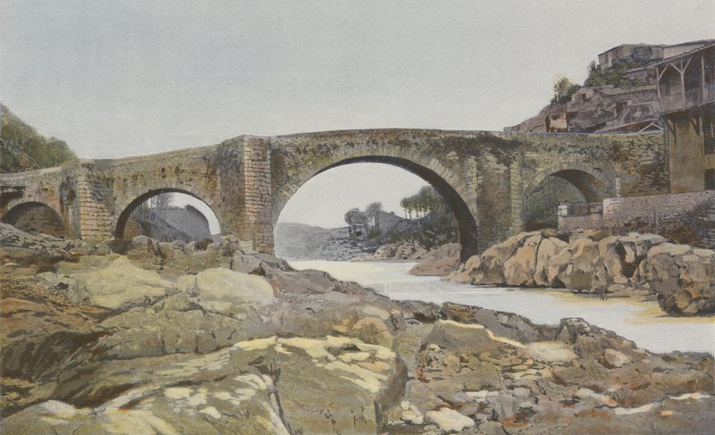 Saint-Lizier-de-Couserans, Broen over Salat af French Photographer