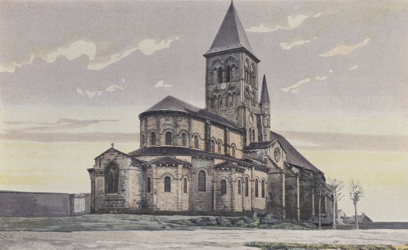 Saint-Menoux, Kirke, Sammen N E af French Photographer