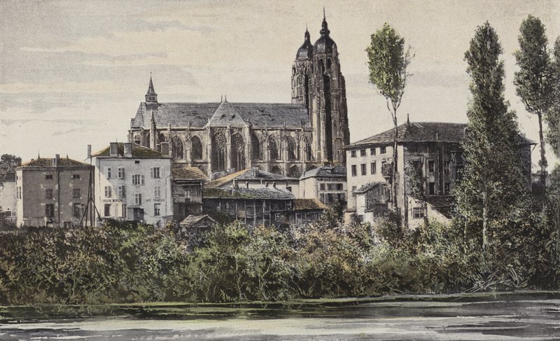 Saint-Nicolas-de-Port, Kirke, N sidefacade af French Photographer