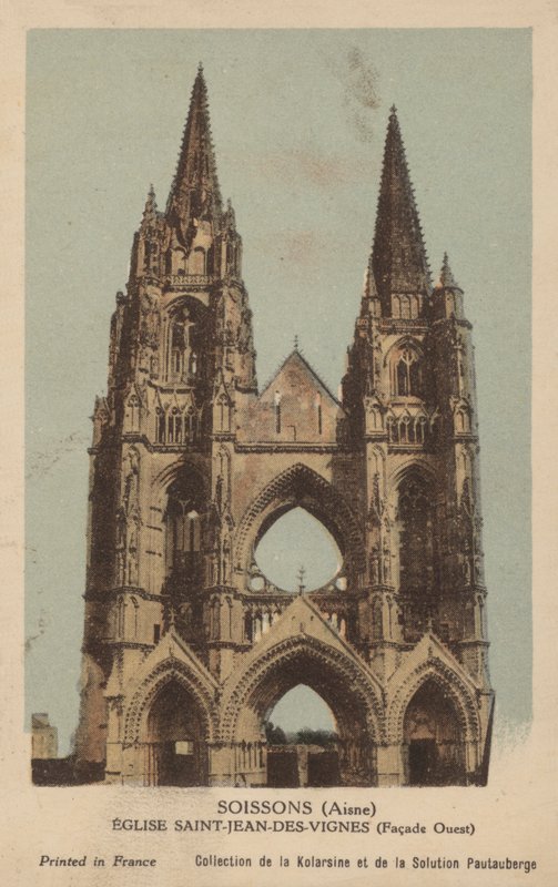 Soissons, Saint Jean Des Vignes kirke af French Photographer